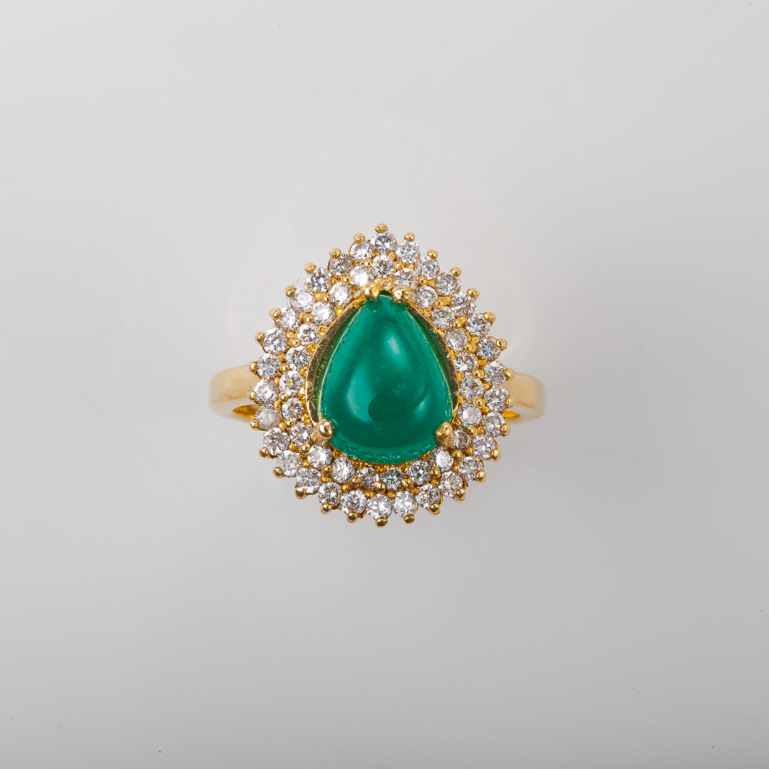 Anillo Cabujón Esmeralda