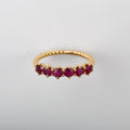 Anillo Seis Rubíes