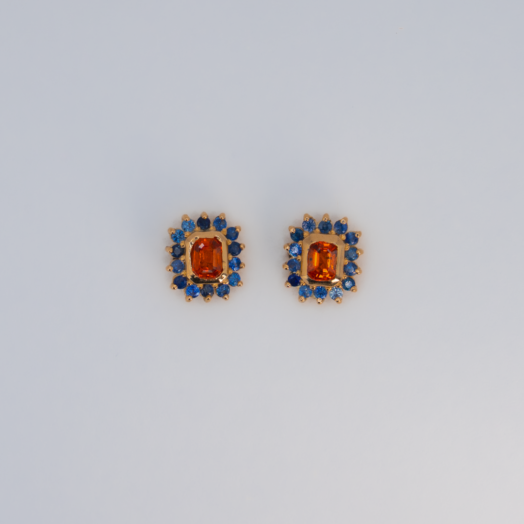 Aretes Zafiro Naranja