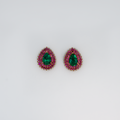 Aretes Gota Esmeralda