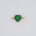 Anillo Esmeralda Corazón