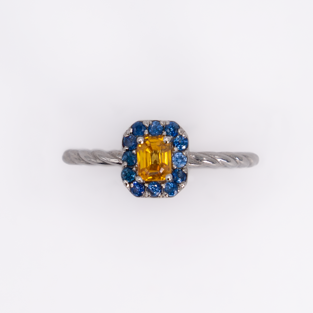 Anillo Zafiro Amarillo