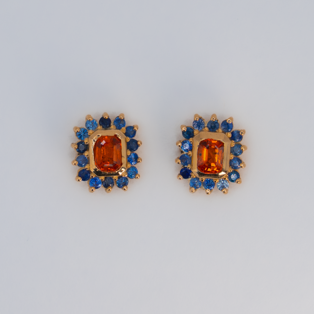 Aretes Zafiro Naranja