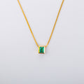 Esmeralda Rectangular con Cadena China